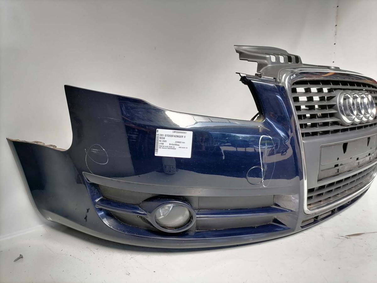 Audi A4 8E B7 Stoßstange Stossfänger vorn Zubehör LY5K Brillantblau Bj.2005 Audi A4 8E B7 Stoßstange Stossfänger vorn Zubehör LY5K Brillantblau Bj.2005